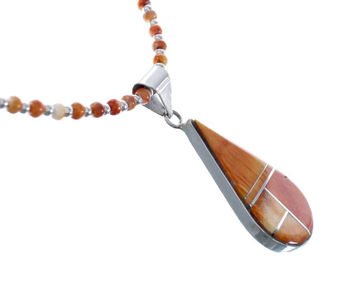 Navajo Oyster Shell Genuine Sterling Silver Bead Necklace Set JX125540